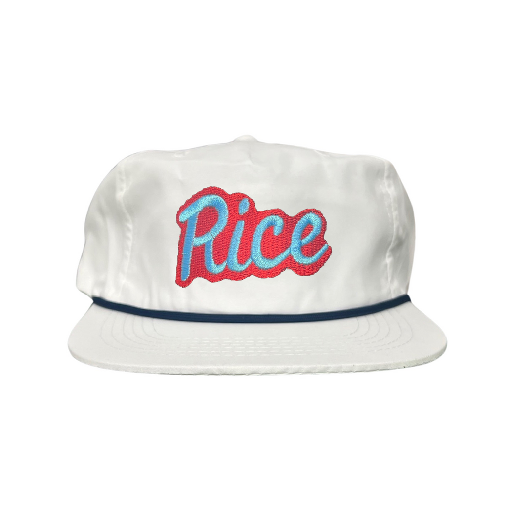 Rice Owls Retro Script Embroidered Sporty Streetwear Hat