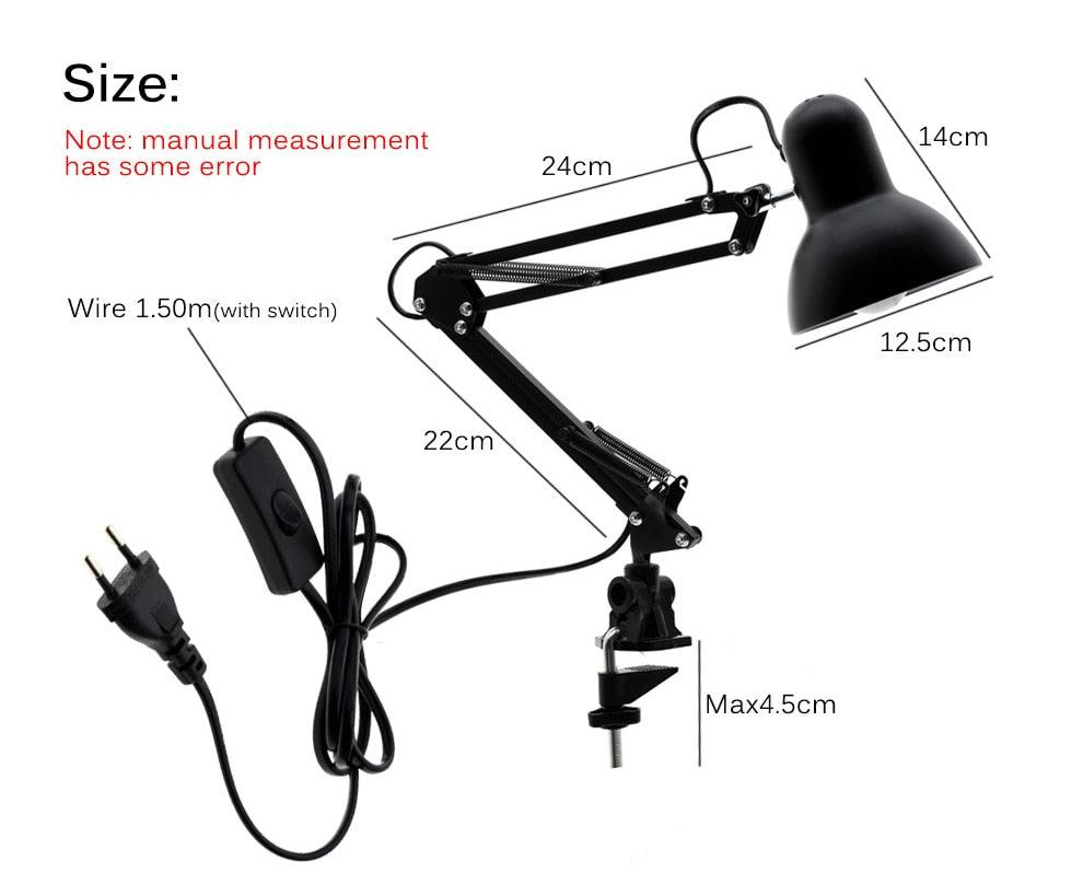 Modern Industrial Metal Architect Desk Lamp - Adjustable Reading Light