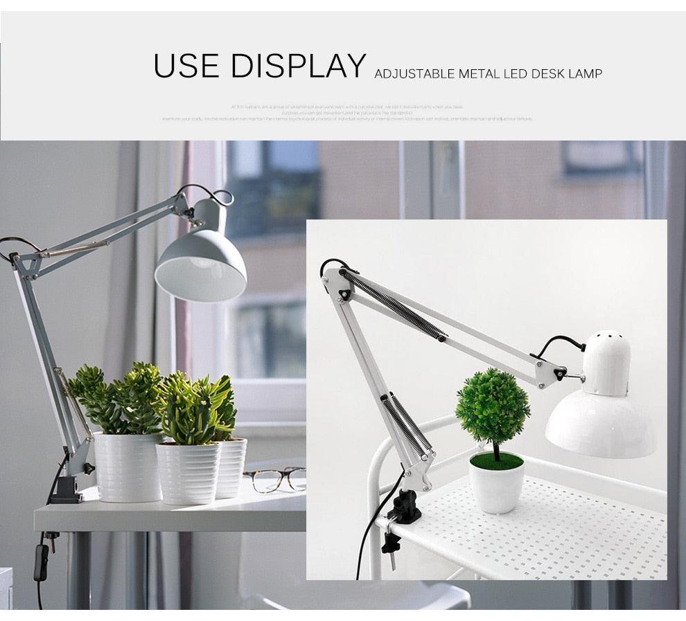Modern Industrial Metal Architect Desk Lamp - Adjustable Reading Light