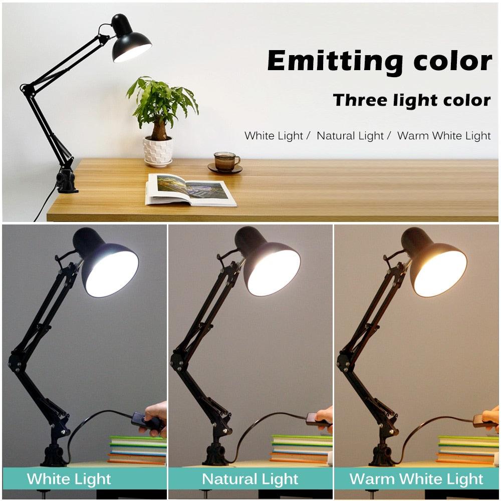 Modern Industrial Metal Architect Desk Lamp - Adjustable Reading Light