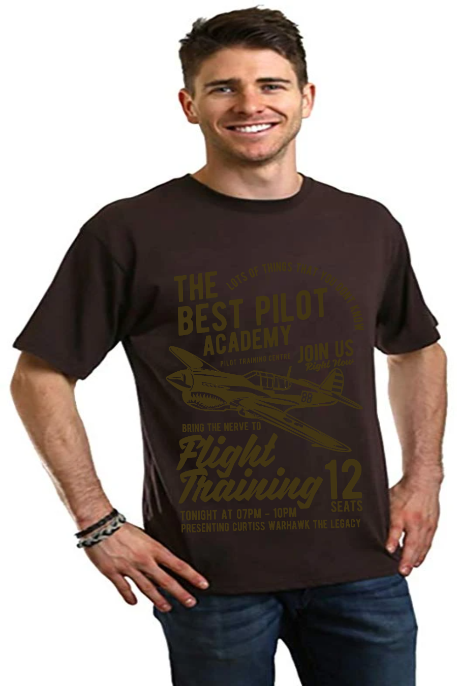 Flight Training Men's Bamboo Viscose/Organic Cotton Short Sleeve Graphic T-Shirt