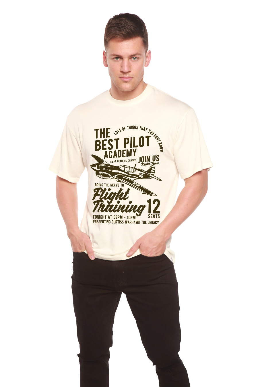 Flight Training Men's Bamboo Viscose/Organic Cotton Short Sleeve Graphic T-Shirt