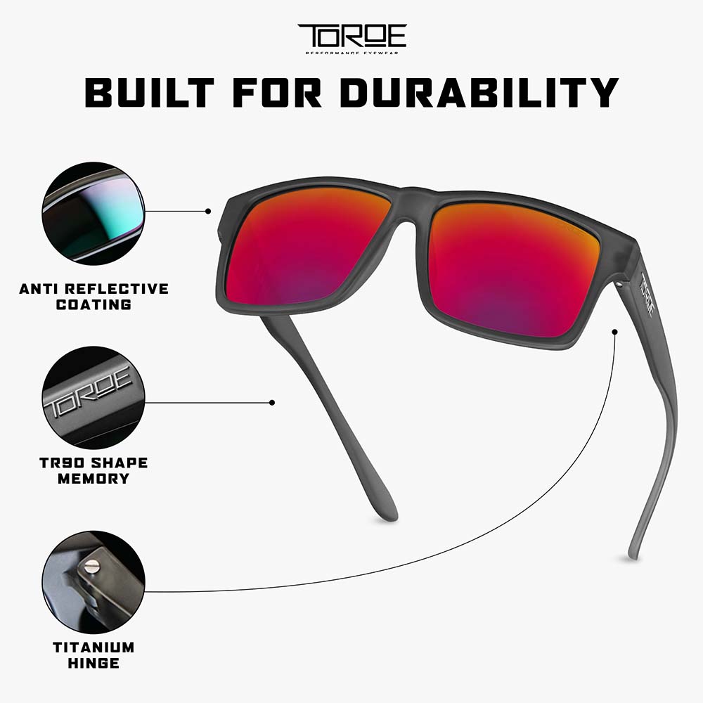 Purple Pink Polarized Mirrored Sunglasses for Outdoor Sports