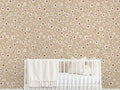 Laurel Floral Removable Wallpaper in Tan, Cream and Terracotta