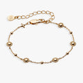 Floret Chain Bracelet with gold-plated finish and ball-textured station details
