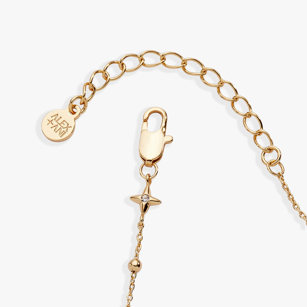 Floret Station Chain Bracelet in Gold-Plated Finish