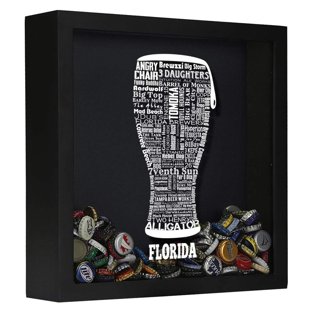 Florida Beer Typography Shadow Box