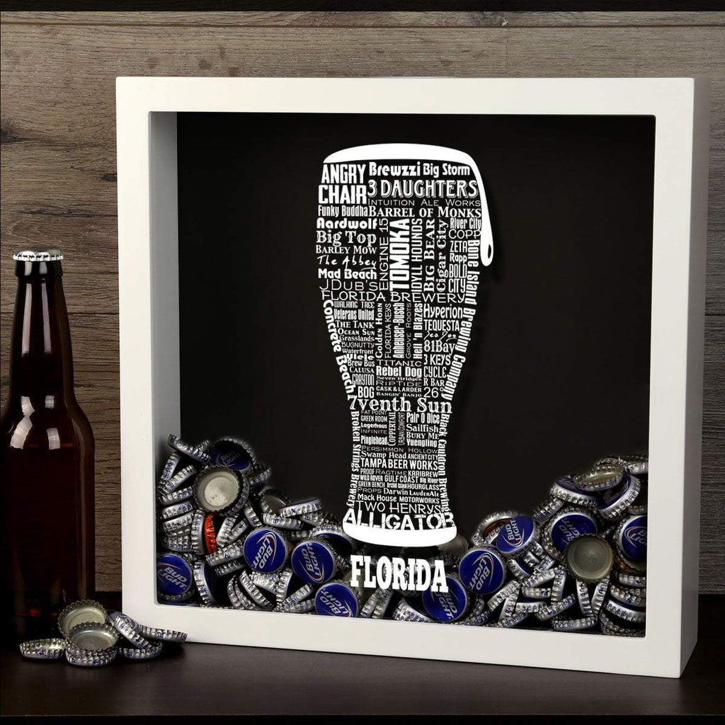 Florida Beer Typography Shadow Box