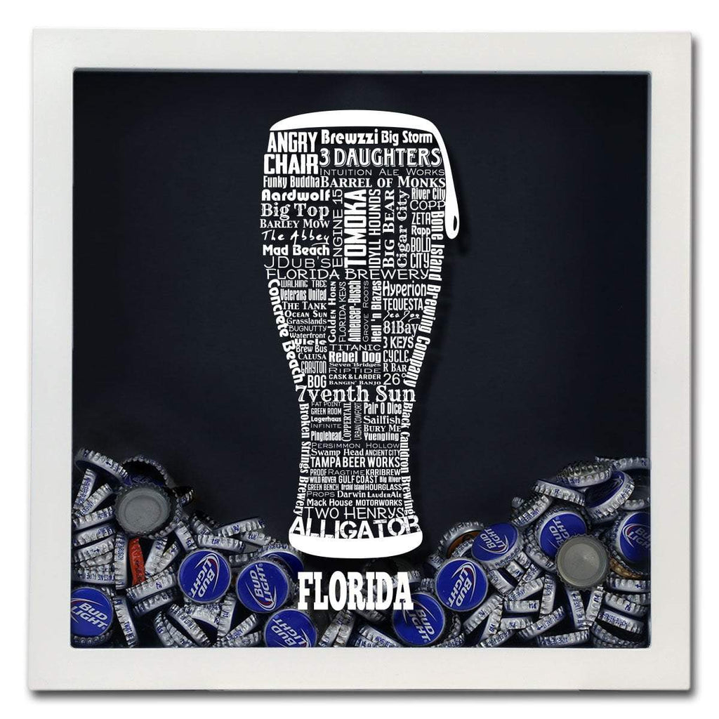 Florida Beer Typography Shadow Box