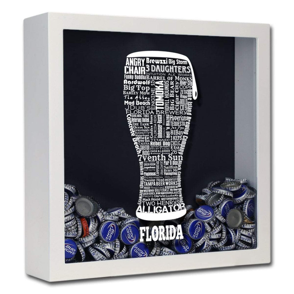 Florida Beer Typography Shadow Box