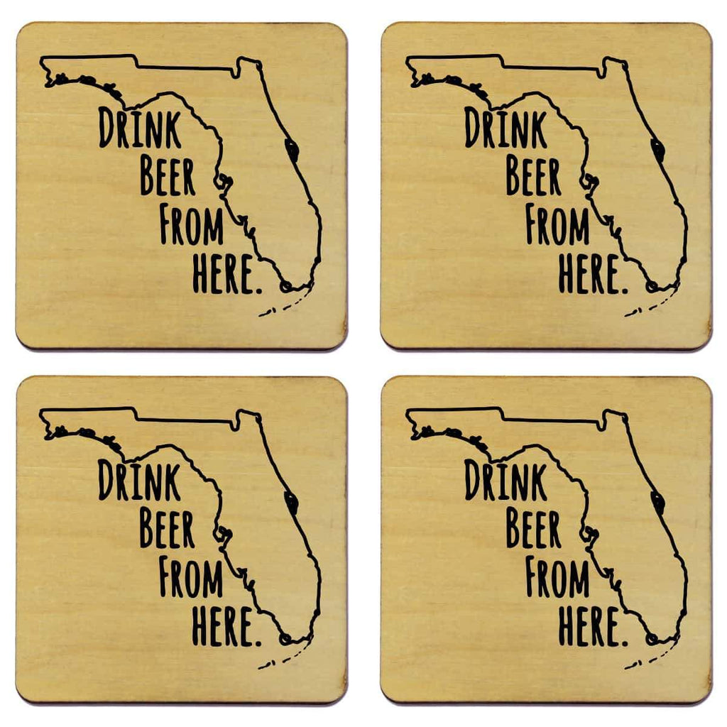 Florida Drink Beer From Here Coasters