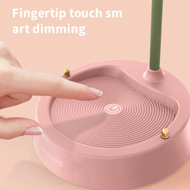Cute Flower LED Touch Desk Lamp for Bedside Bedroom Decor