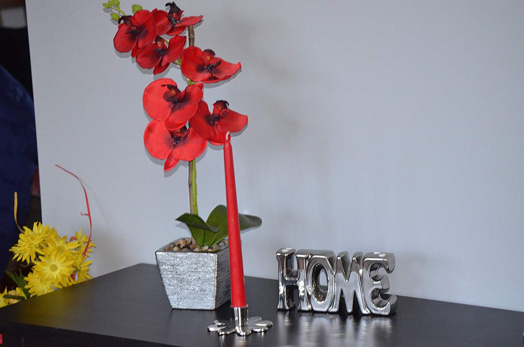 Decorative Silver Flower Candle Holder