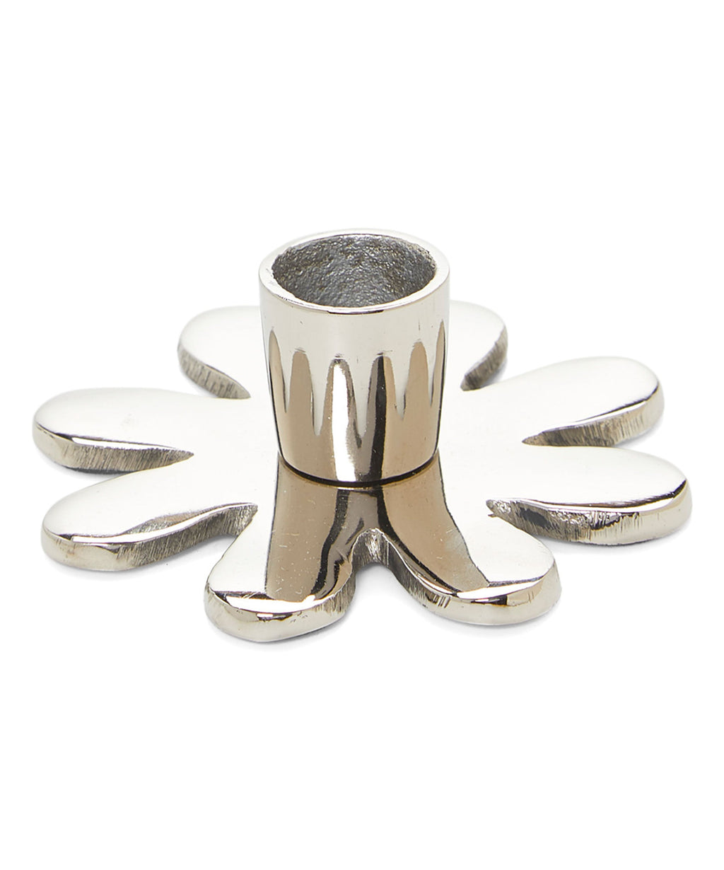 Decorative Silver Flower Candle Holder