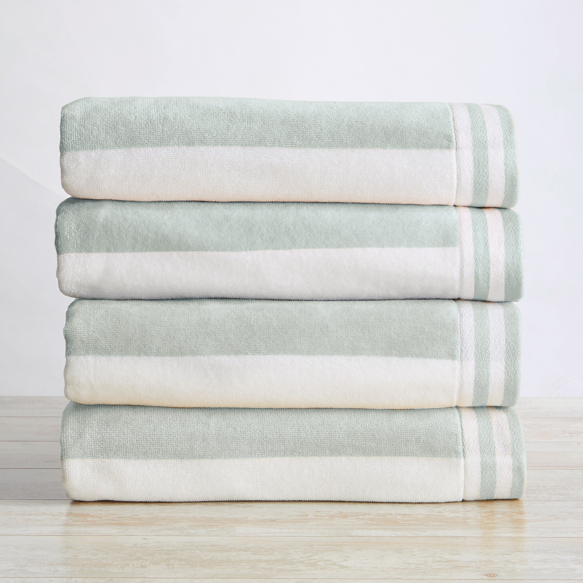 Striped Cabana Beach Towel 100% Cotton Ultra-Soft Pool Towel - Image 37