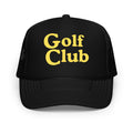 Golf Club Trucker Hat – Foam Mesh Hat with Golden Yellow Print