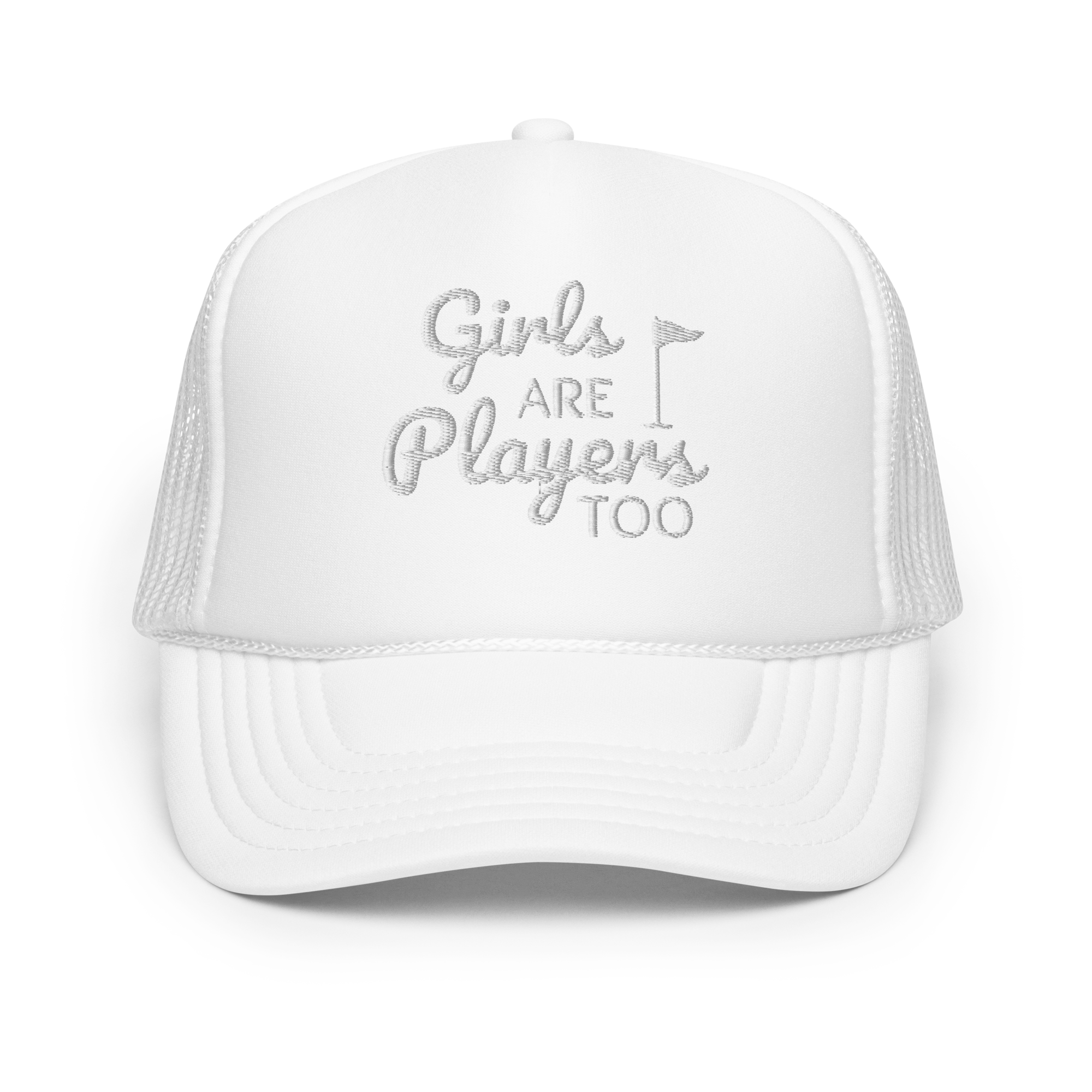 Girls Are Players, Too Embroidered Trucker Hat