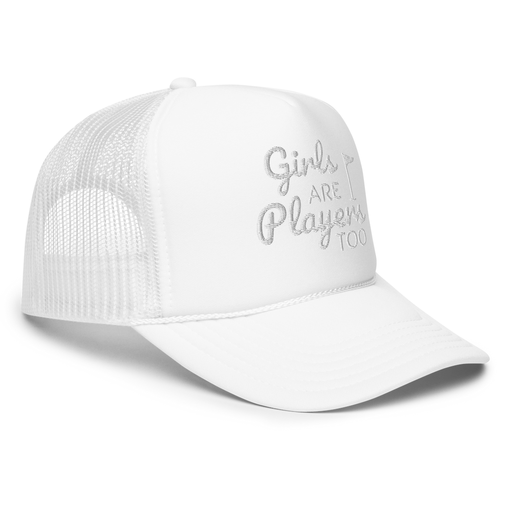 Girls Are Players, Too Embroidered Trucker Hat