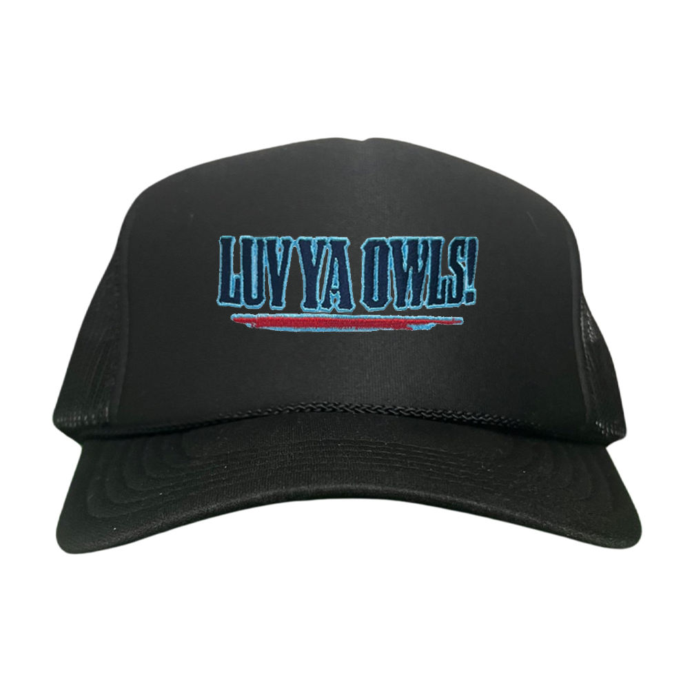 Rice Luv Ya Owls Embroidered Hat Unisex Retro Streetwear Cap