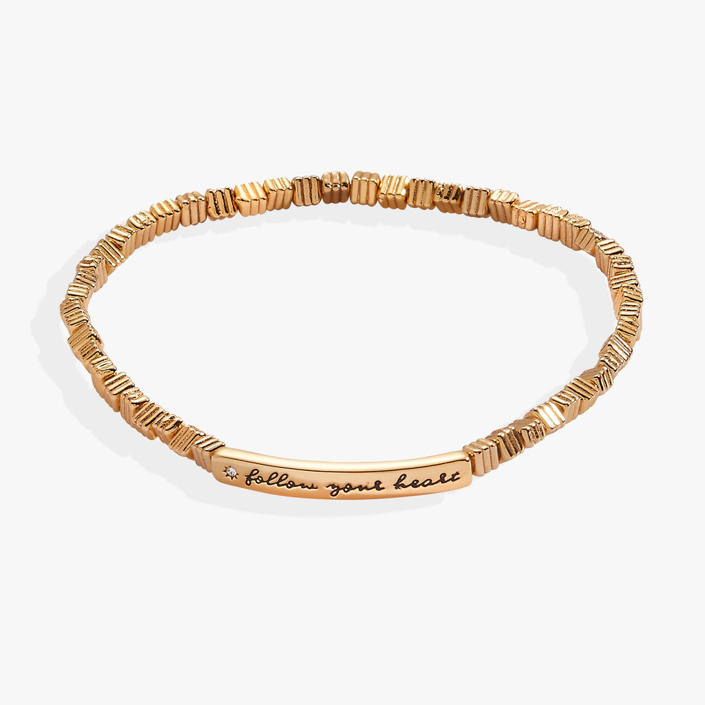 Follow Your Heart Stretch Bracelet with Crystal Star Detail