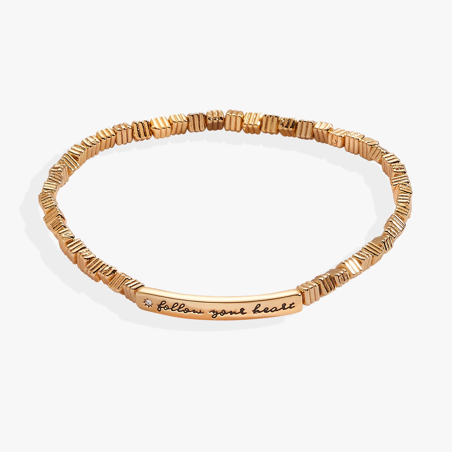 Follow Your Heart Stretch Bracelet with Crystal Star Detail