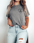 Grey Boy Mama graphic tee for women made from soft cotton blend.