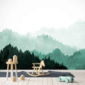 Dawson Modern Nature-Inspired Wallpaper in Green and White