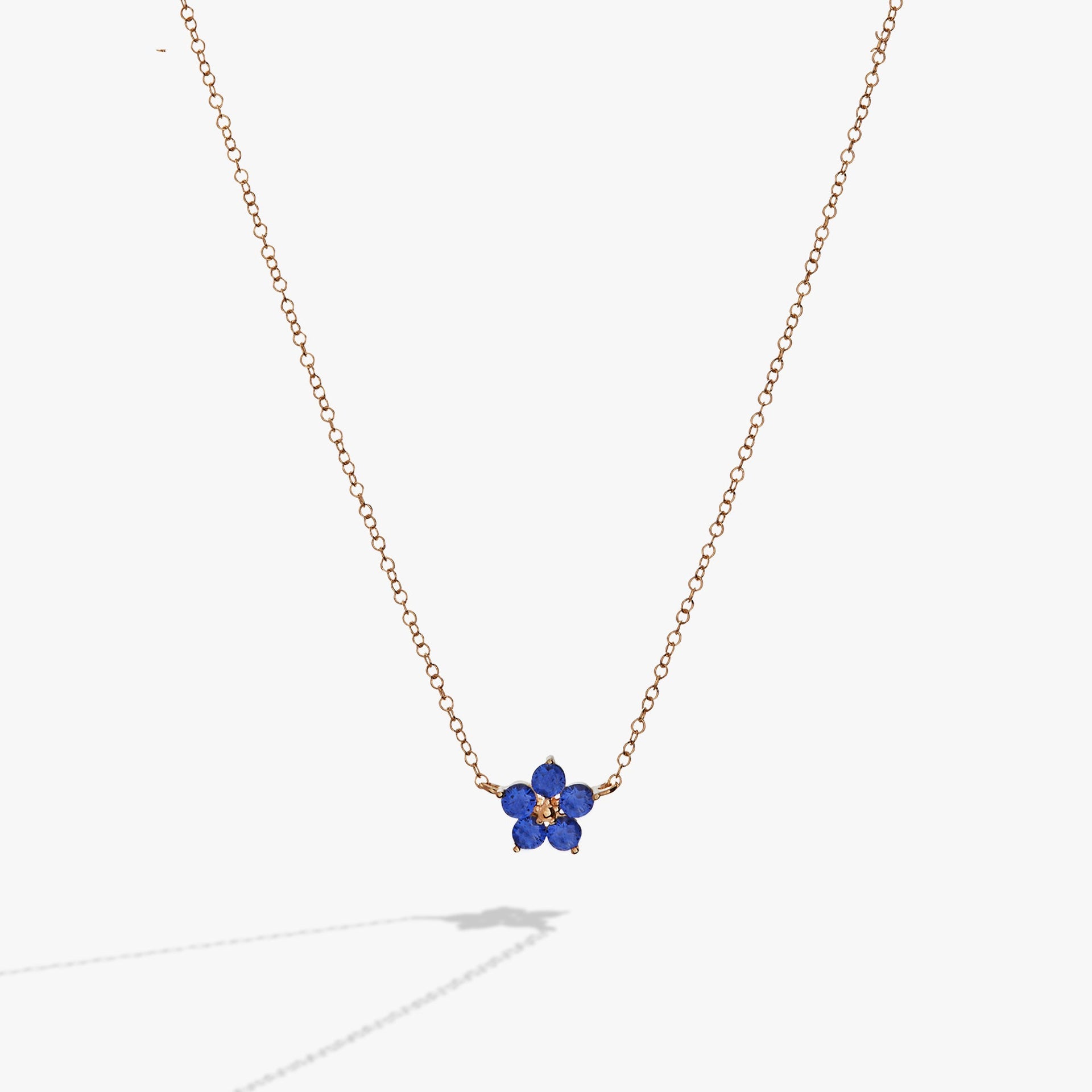 Crystal Forget-Me-Not Flower Necklace