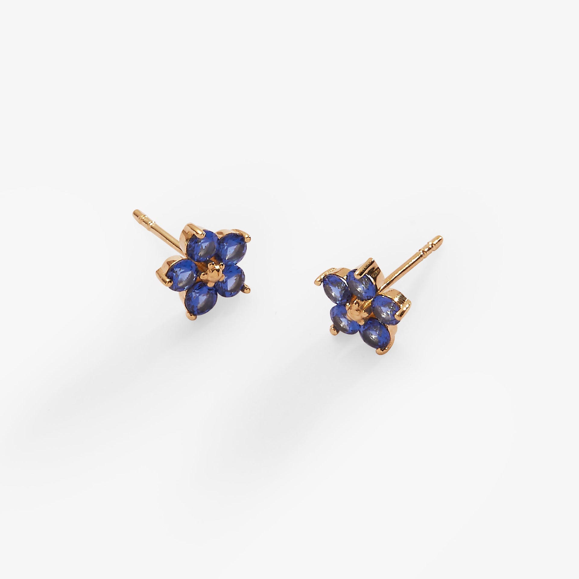 Crystal Forget-Me-Not Flower Stud Earrings for Everyday Wear