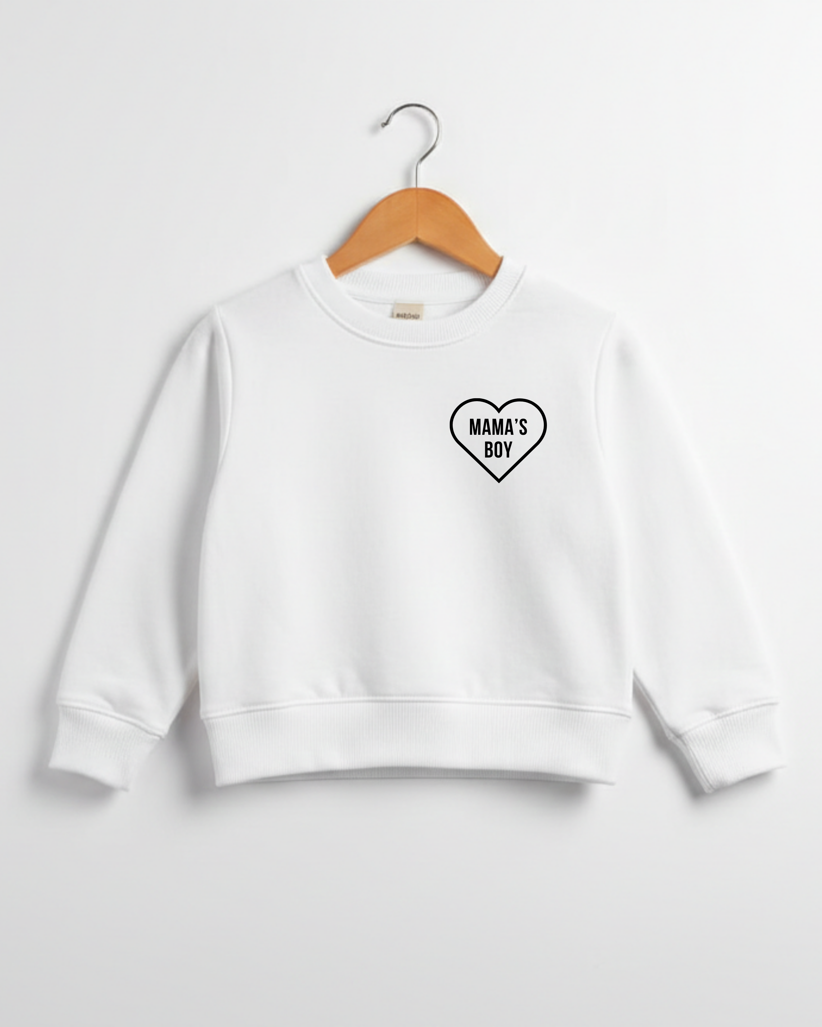 Mama's Boy Pocket Sweatshirt - Kids Minimalist Knit Pullover