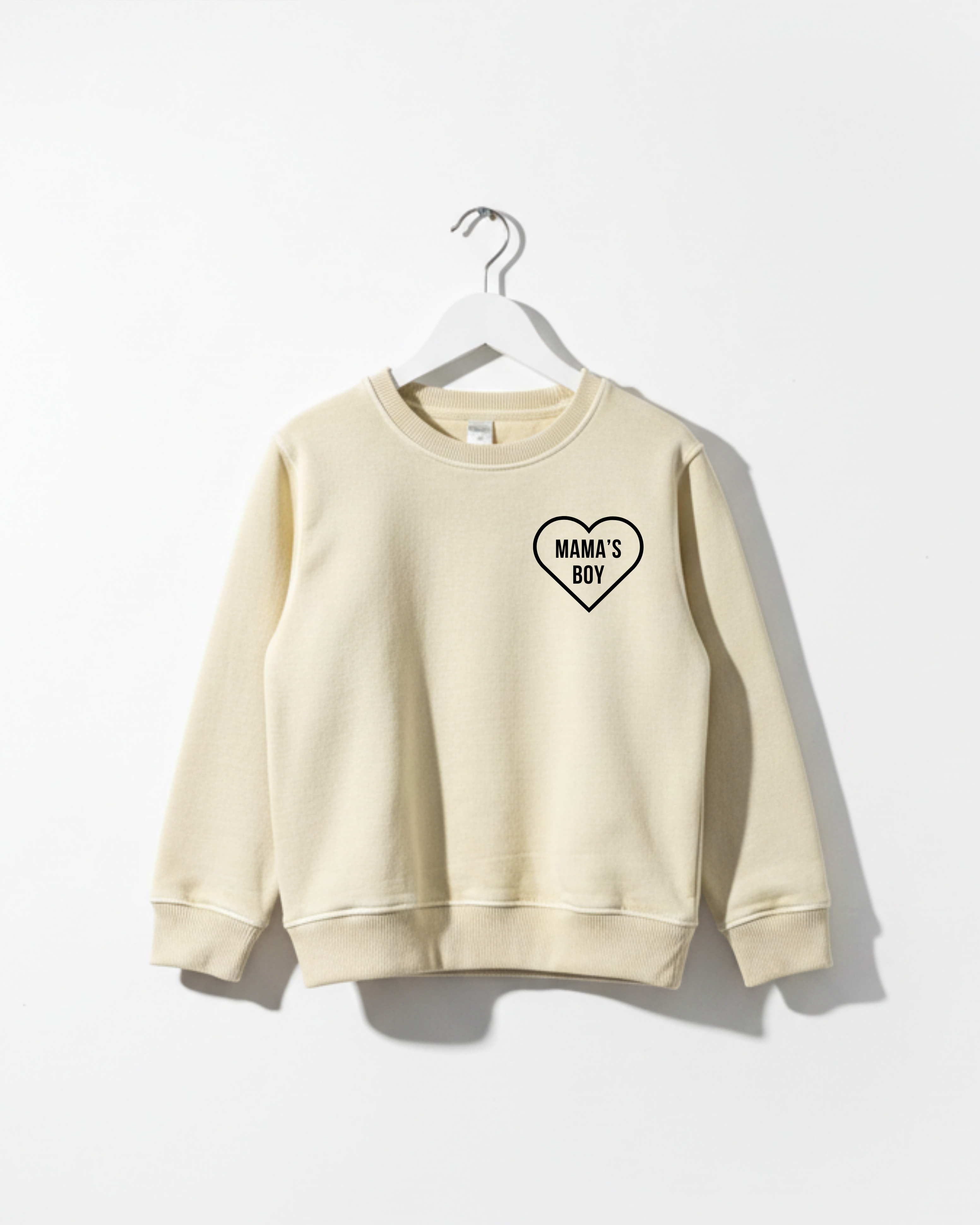 Mama's Boy Pocket Sweatshirt - Kids Minimalist Knit Pullover