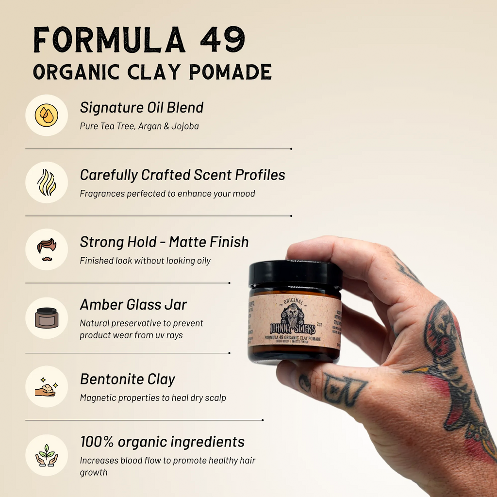 Formula 49 Organic Clay Pomade High Hold Matte Finish 4oz - Image 4