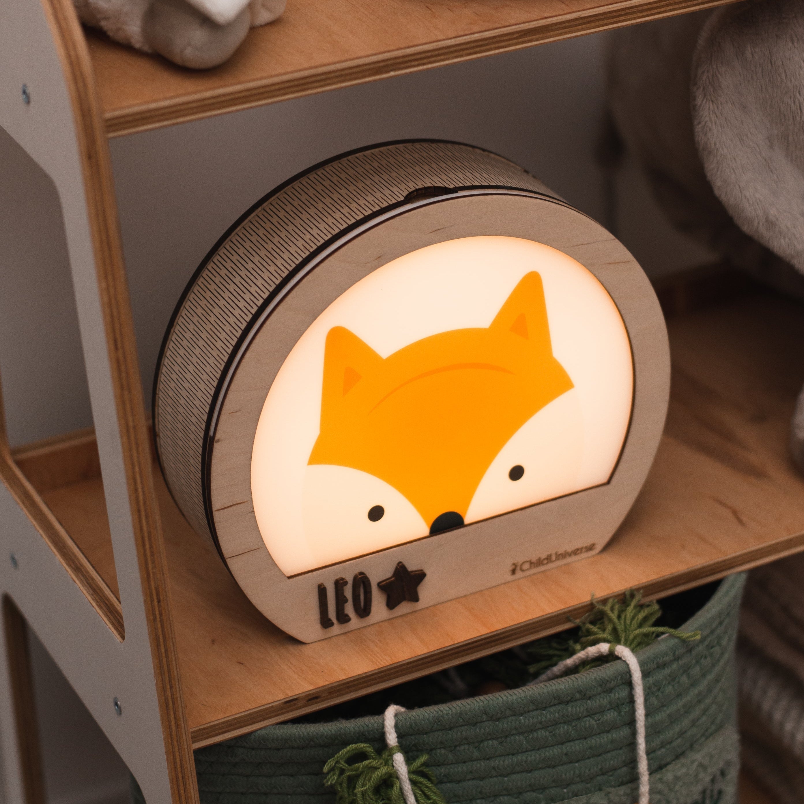 Personalized Fox Night Light for Nursery and Kids' Room