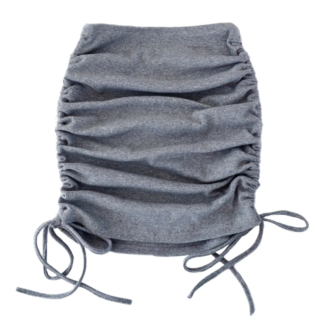 Women's Stretchy Ruched Mini Skirt with Adjustable Drawstrings - Image 8