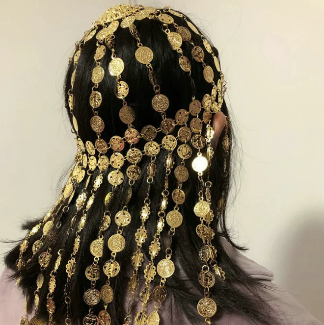 Metal Headdress for Belly Dance Stage Performance