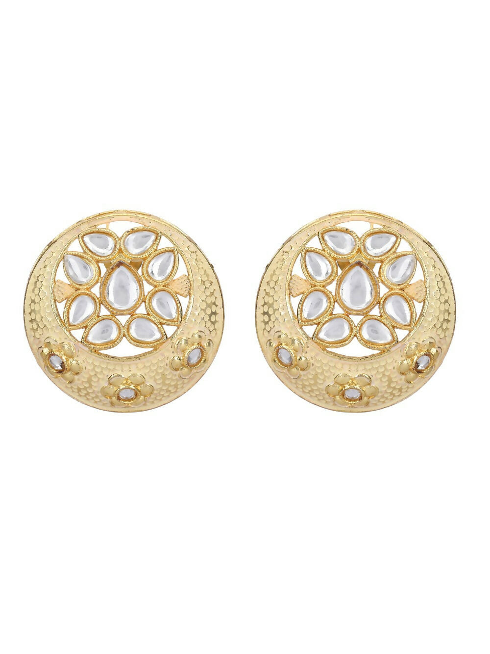 Joban Fashion Women Handcrafted Matte Gold Earrings