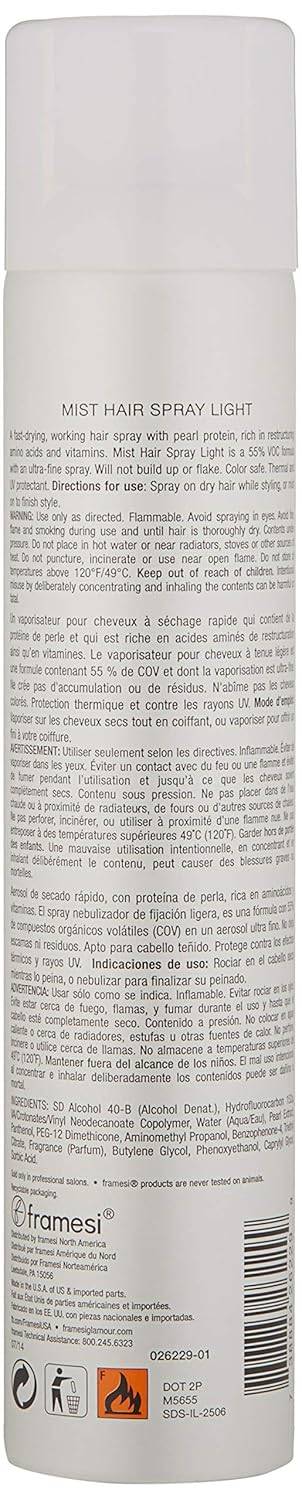 Pearl Mist Hair Spray, Light Hold for Color Treated Hair, 10 oz