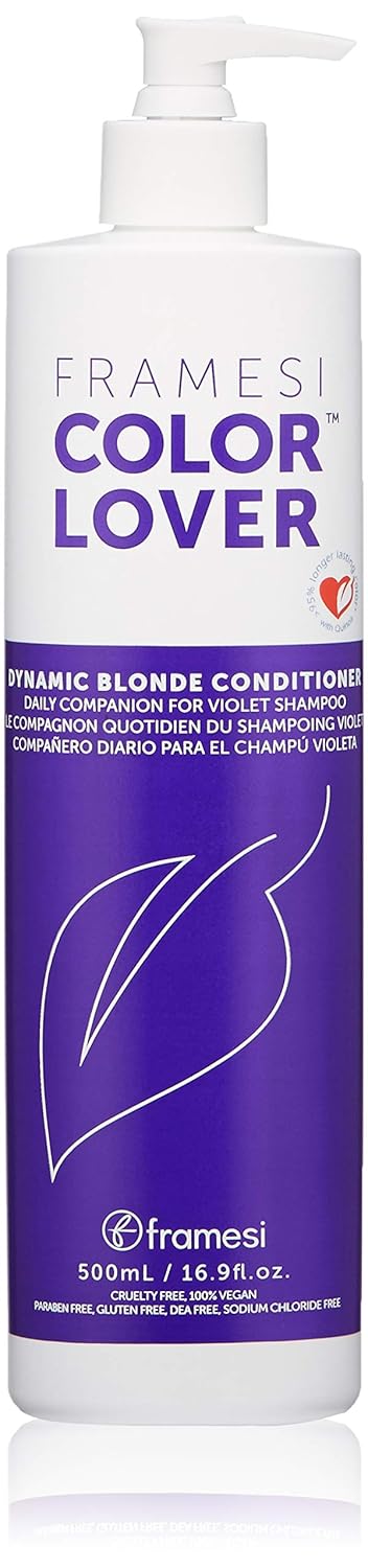 Framesi Color Lover Dynamic Blonde purple conditioner bottle for color treated hair
