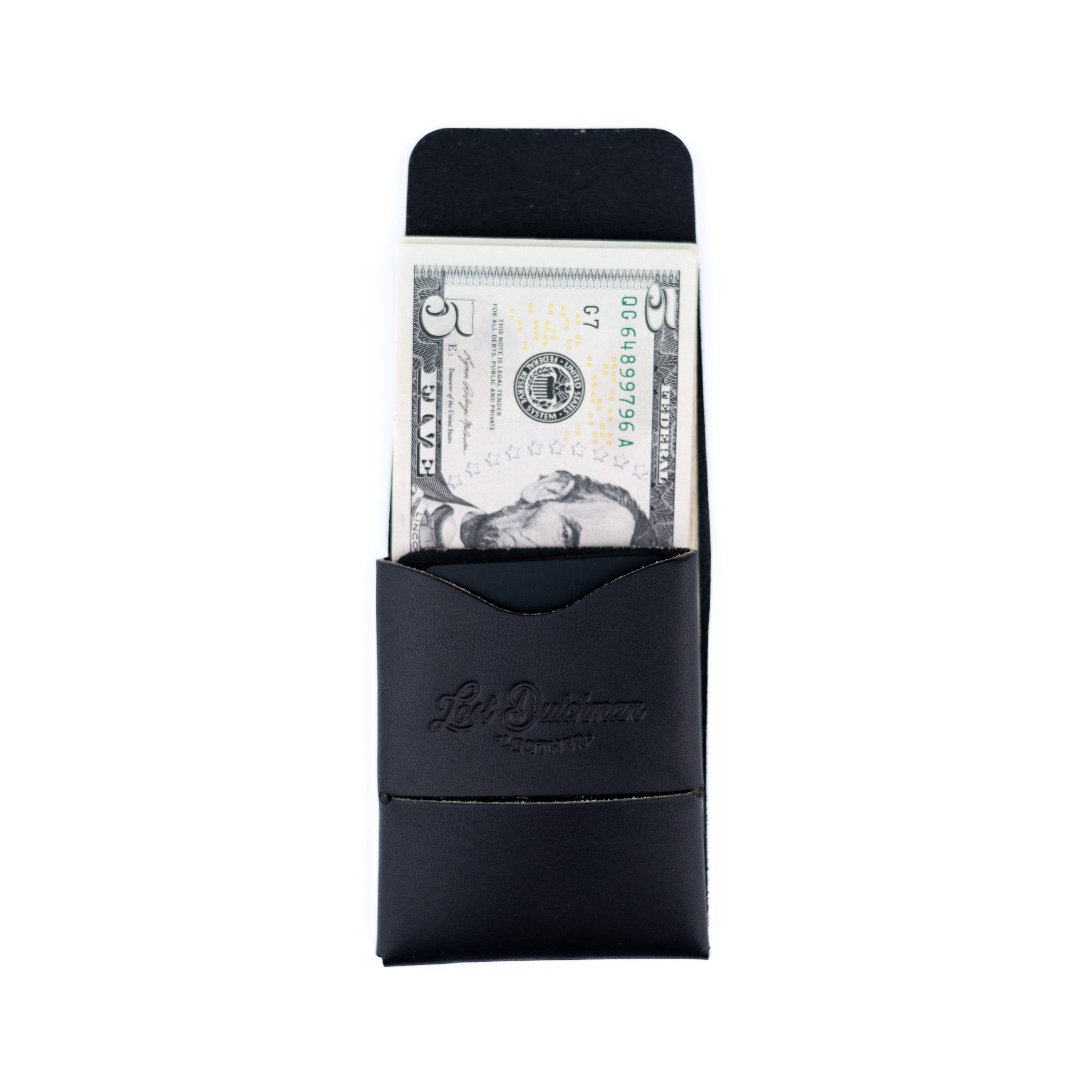 Franklin 2 Black Leather Scarf - Minimalist Designer Accessory