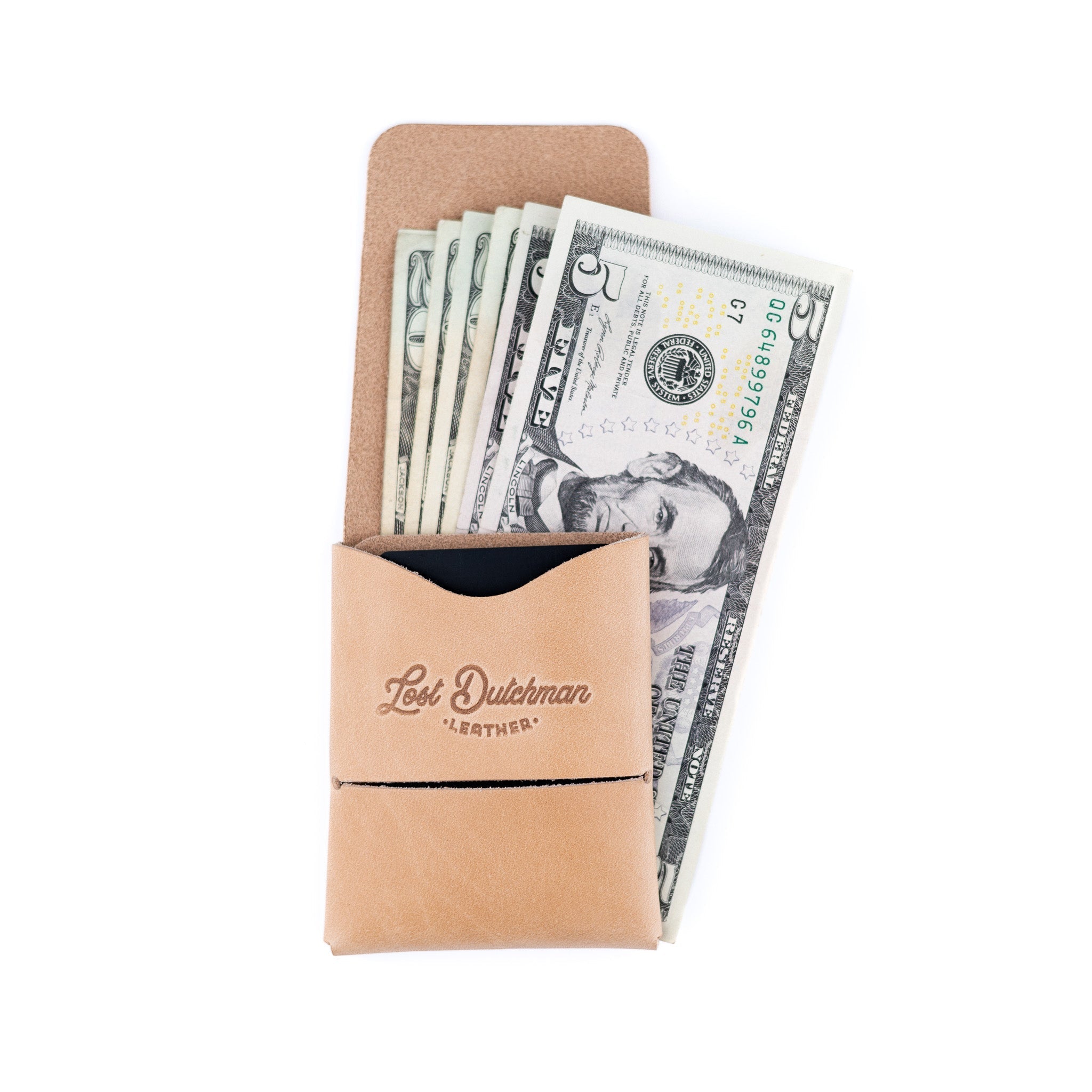 Franklin 2 minimalist leather wallet in Russet, showcasing heritage construction.