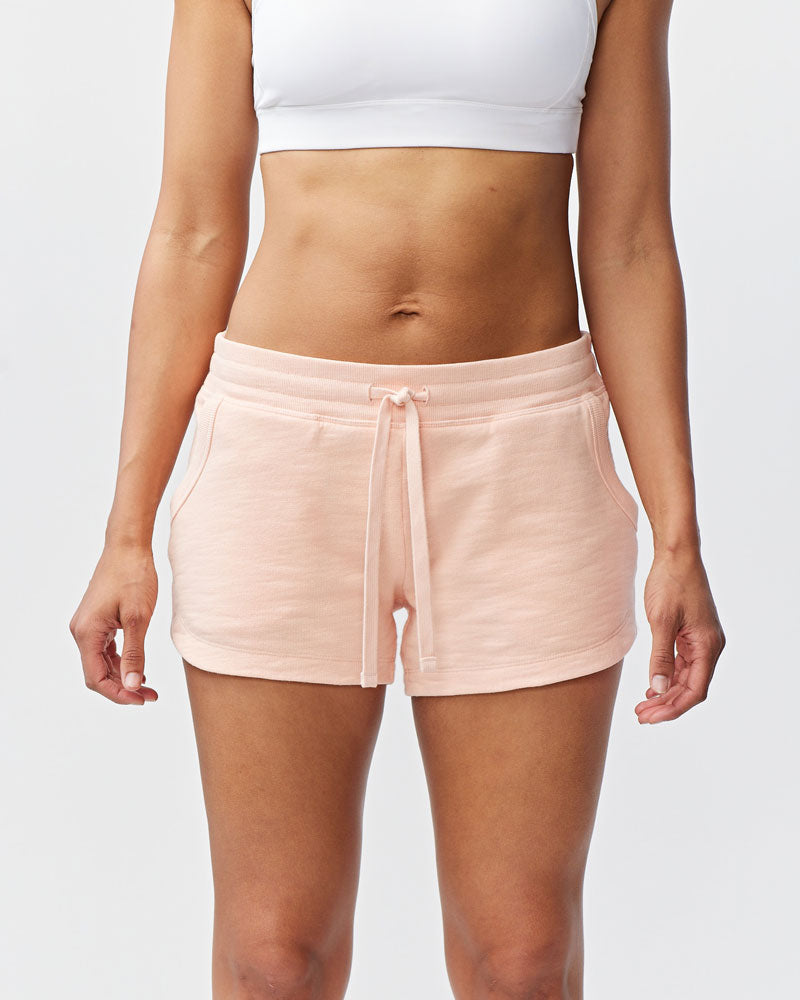 Freasy Cotton Rib-Waist Shorts with Pockets in Olive Green - Image 6