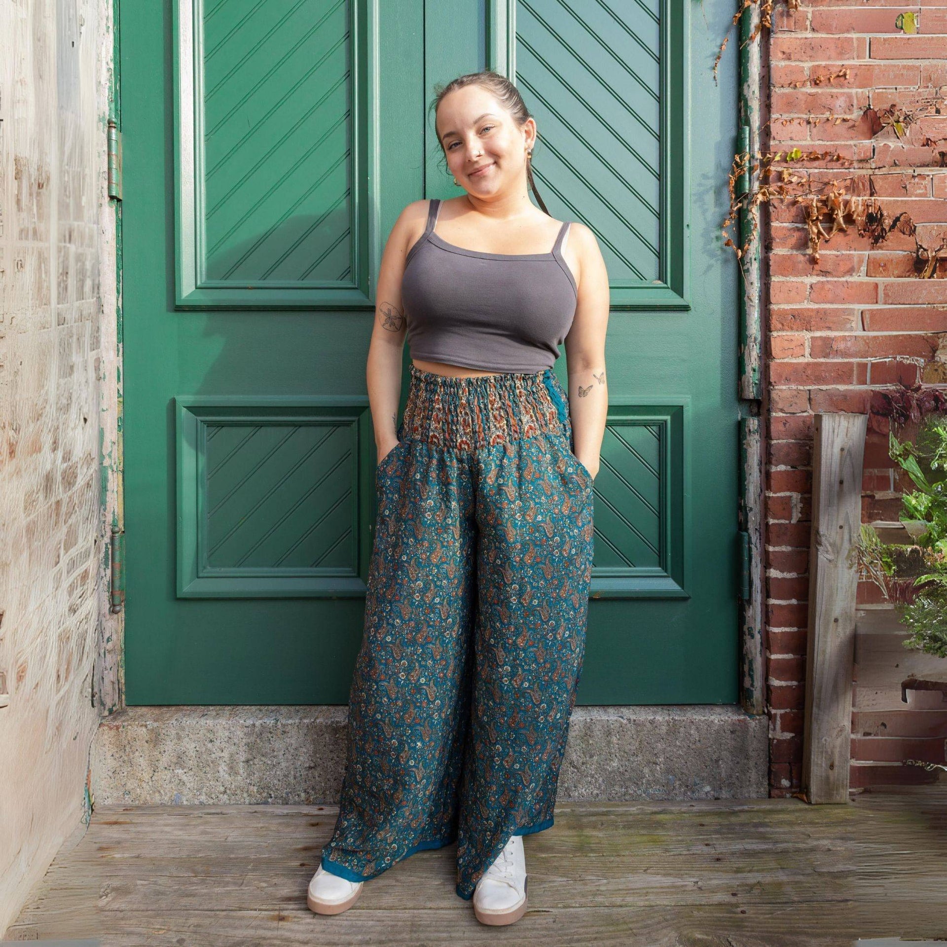 Free Spirit Wide-Leg Palazzo Pants – Flowy Bohemian Lounge Wear