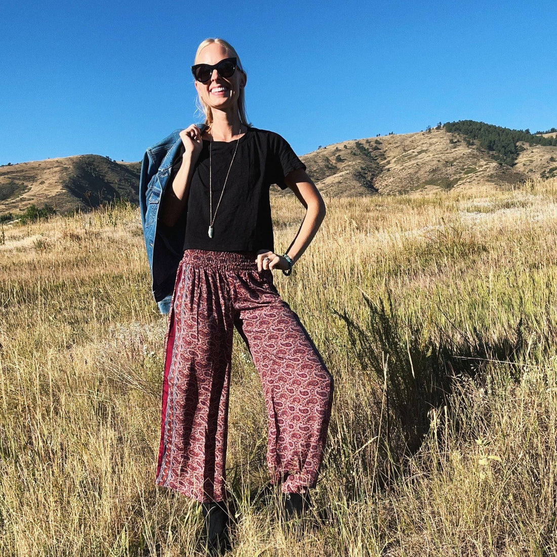 Free Spirit Wide-Leg Palazzo Pants – Flowy Bohemian Lounge Wear
