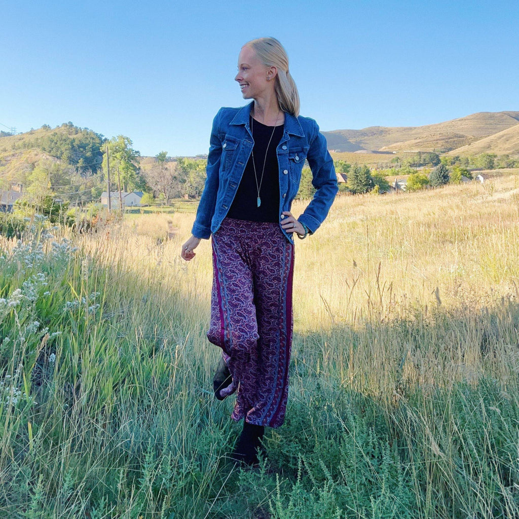 Free Spirit Wide-Leg Palazzo Pants – Flowy Bohemian Lounge Wear