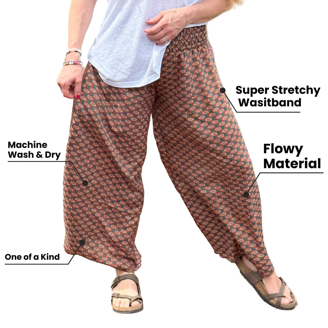 Free Spirit Wide-Leg Palazzo Pants – Flowy Bohemian Lounge Wear