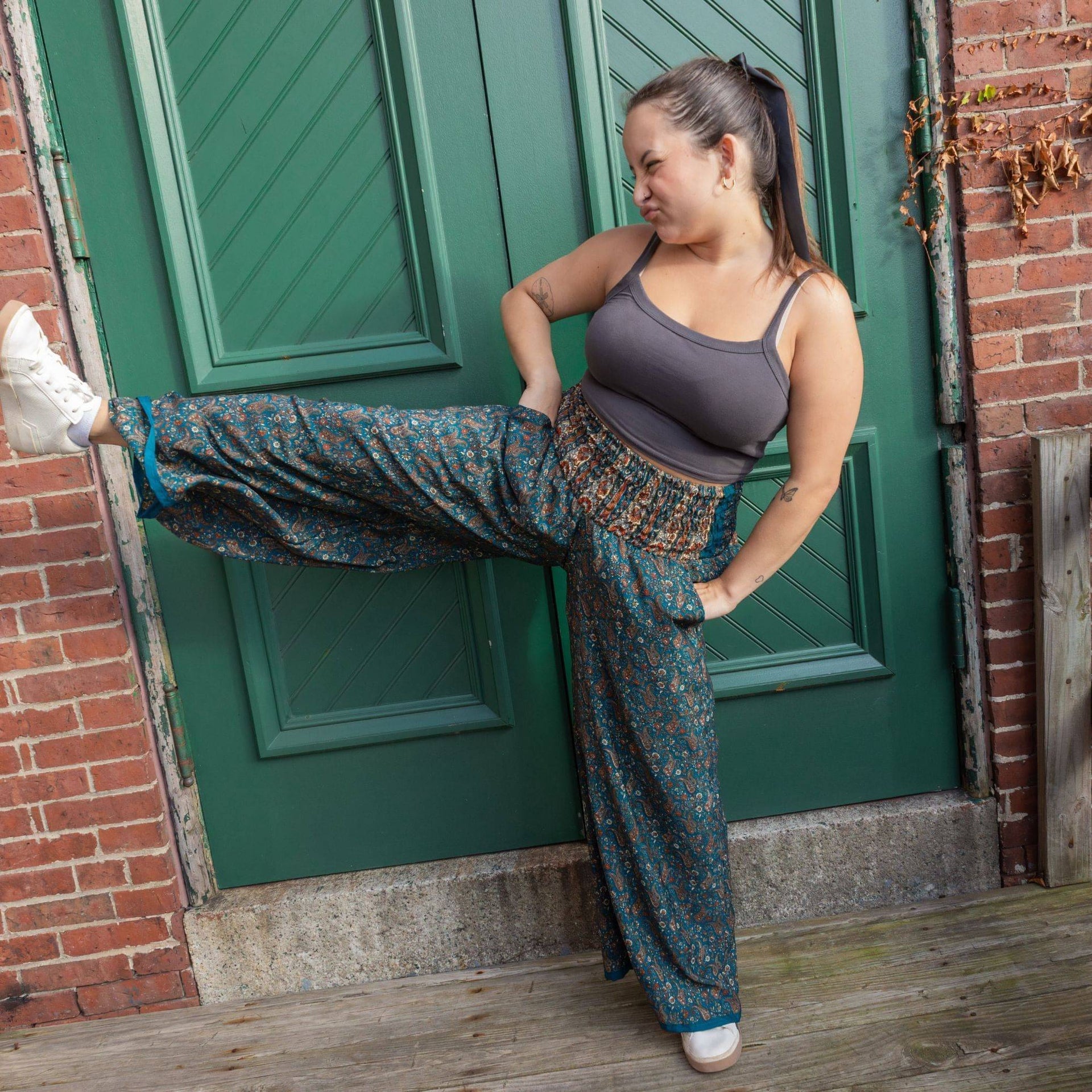 Free Spirit Wide-Leg Palazzo Pants – Flowy Bohemian Lounge Wear