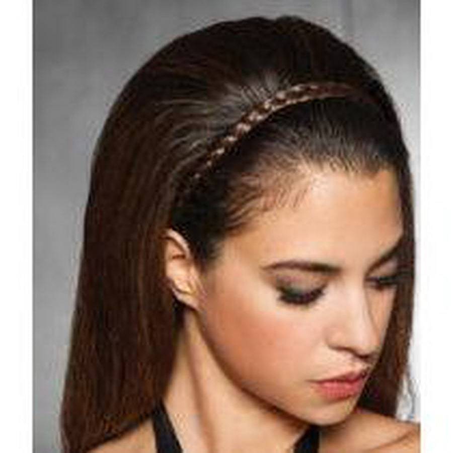 Brown French Braid Hair Band Headband for Classic Minimalist Style