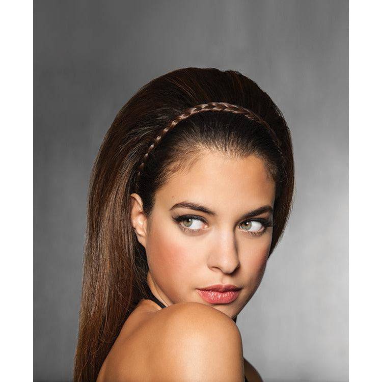 A stylish brown French Braid Band accessory designed for a classic, minimalist look.