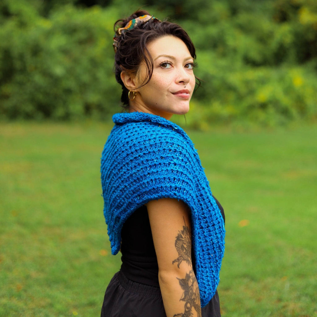 French Hen Shawl Knitting Pattern - Intermediate Knit Project