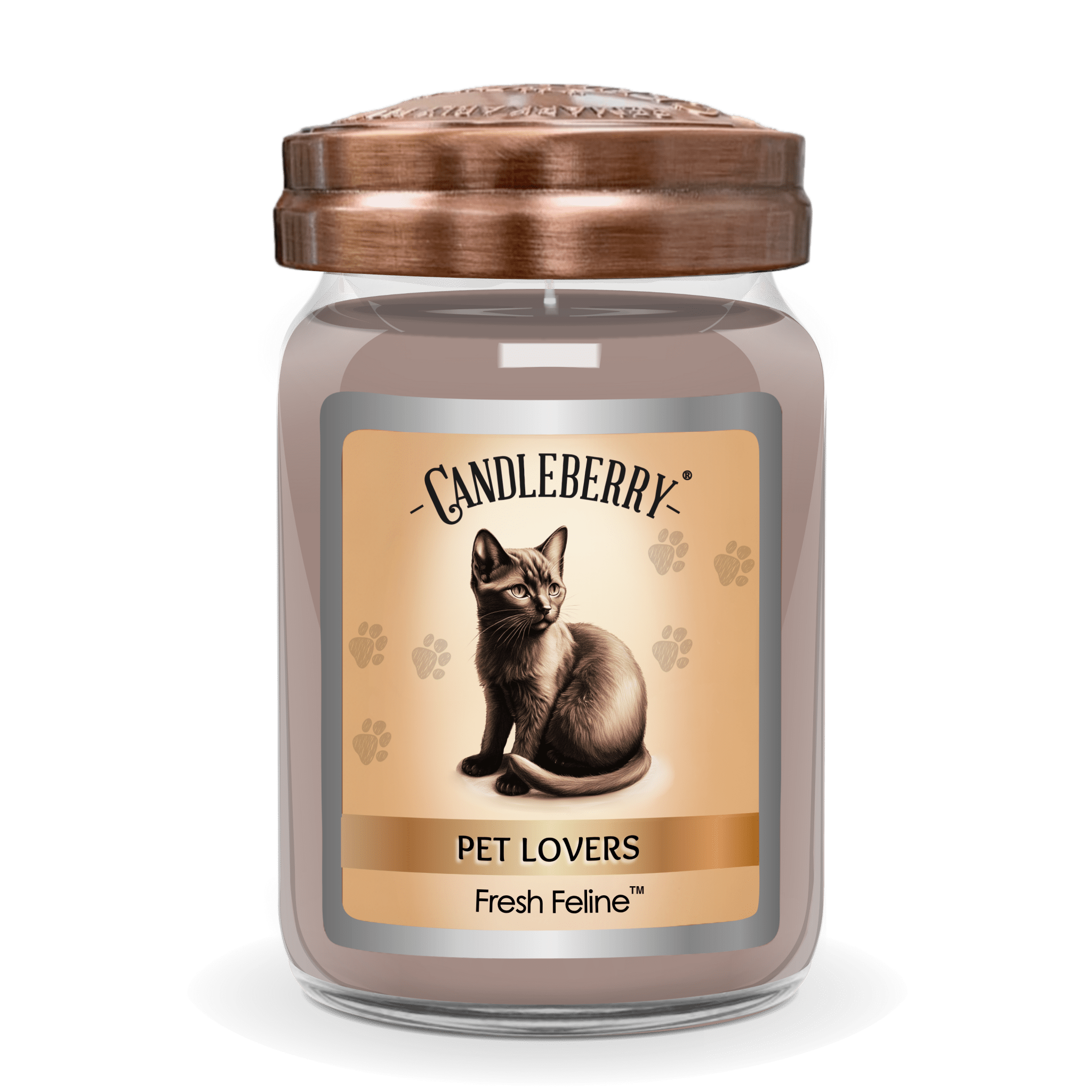 Fresh Feline™ Large Jar Candle | Lavender & Rosemary Soy Blend